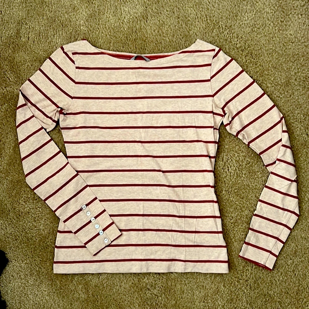 H&M boat neck striped long sleeve